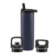 Base Stainless Steel Bottle With Three Lids#color_galaxy-navy