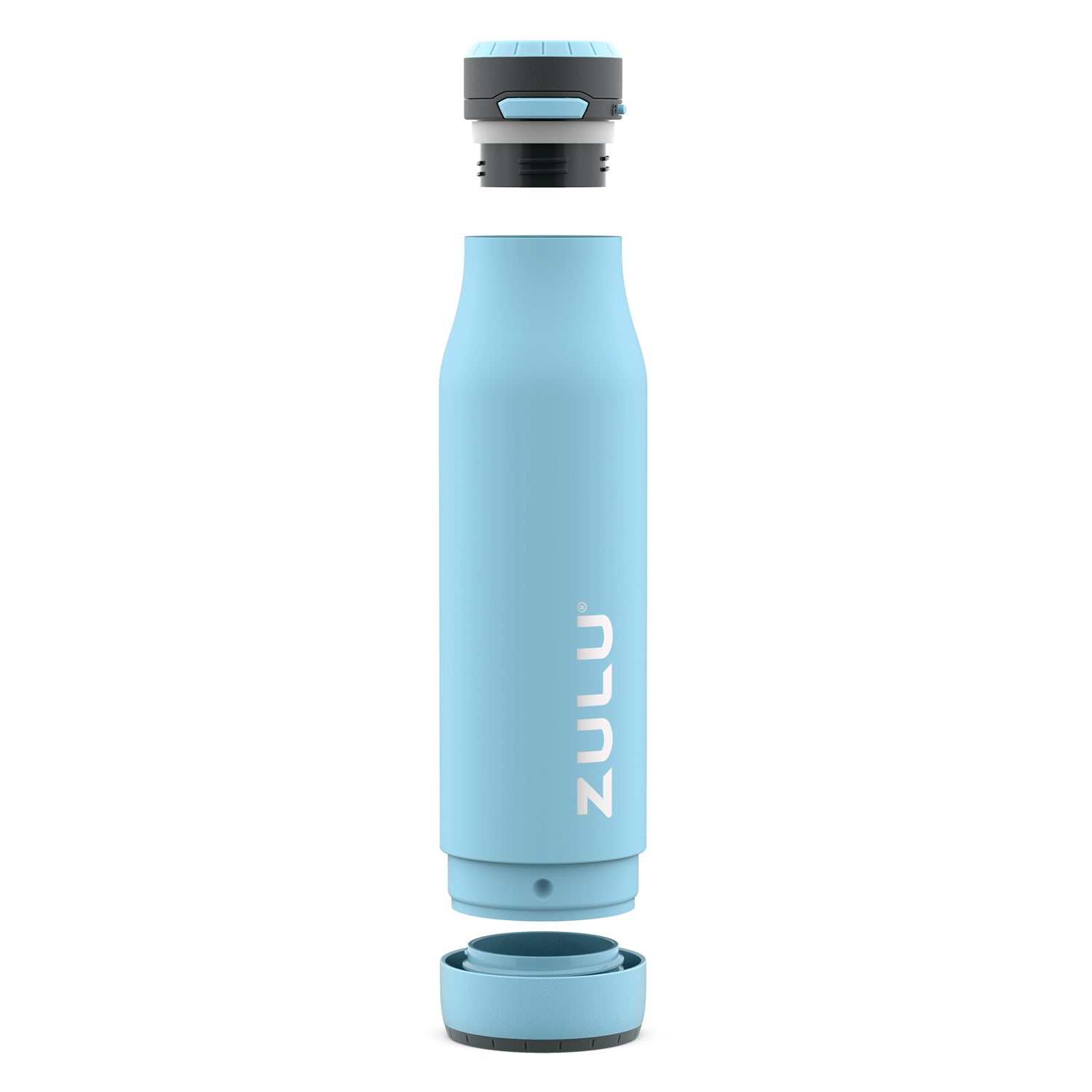 Zulu Ace Vacuum Insulated Stainless Steel Water Bottle with Removable Base - Leak Proof Lid - Antimicrobial Spout, 24 oz, Yucca