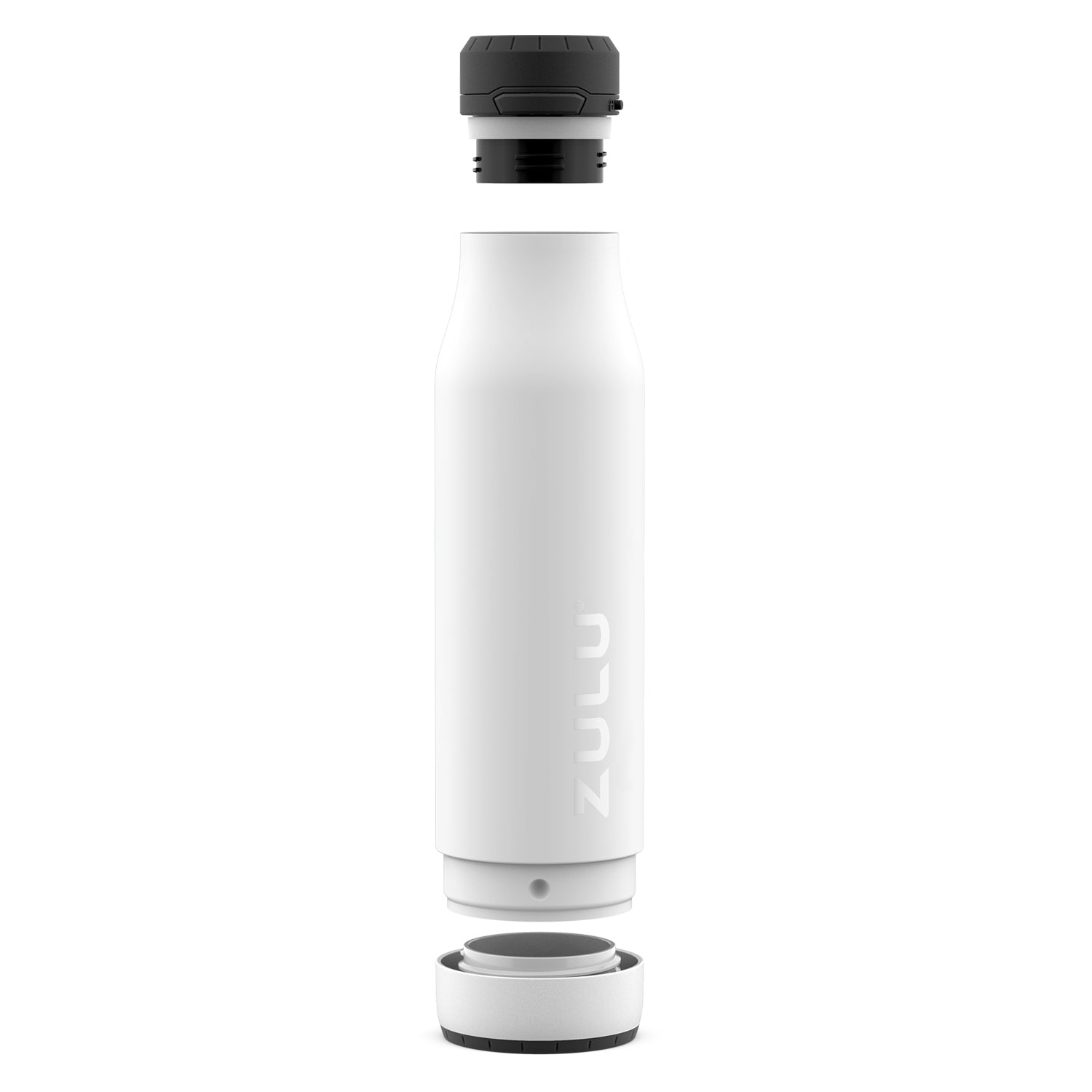 ZULU Ace Vacuum Insulated Stainless Steel Water Bottle with Removable Base  24 Oz