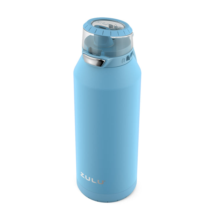 BRITA INSULATED FILTERED WATER BOTTLE W/STRAW, STAINLESS STEEL CARBON 2O OZ