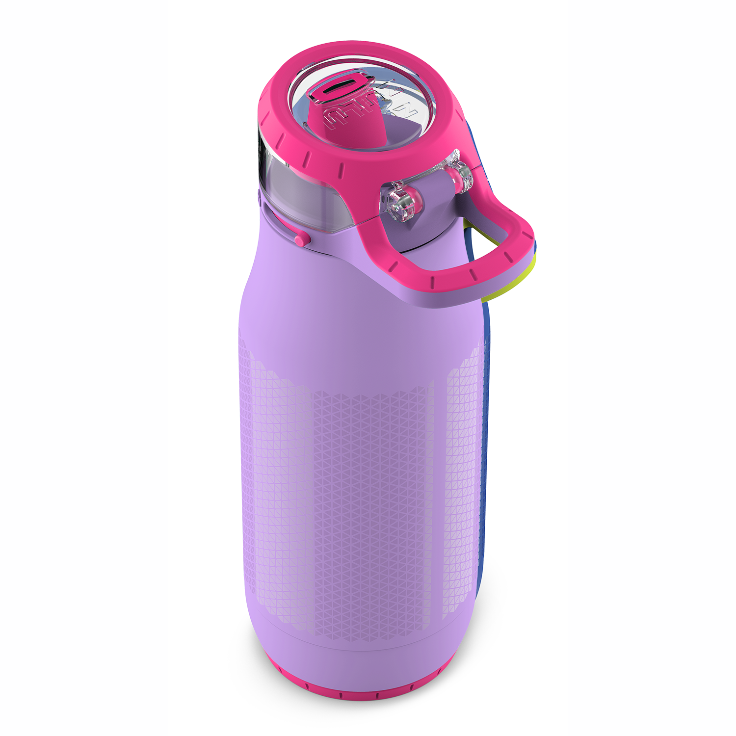 Zulu Echo Kids 12oz Stainless Steel BPA Free Water Bottle, Purple/Teal, Pink